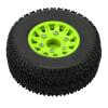 Alomejor for 1/10 RC Short Course Truck Tires for ARRMA for SENTON for for Slash 12mm 14mm 17mm Hex RC Truck Tires(Green) view 4