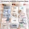 15 Pack Hospital Bags for Labor and Delivery,11 x 14 Inch Maternity Hospital Bag Essentials for Mommy Dad Newborn Baby,Diaper Bag Organizing Pouches Pre Packed First Time New Mom Must Haves view 2