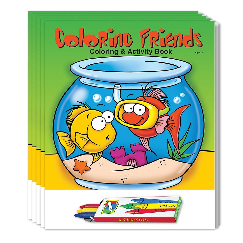 ZOCO  Coloring Friends  Coloring Books (50 Bulk Pack, with Crayons)  Learn About Pets/Animals  Veterinarian Supplies  Games, Puzzles, Fun Activities for Kids