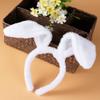 Aoduoer Bunny Rabbit Costume Accessory Kit, Rabbit Costume Bunny Ears Headbands Tail Bow Tie Set for Easter Halloween Christmas Party (White) BY-EAR-BOW-T view 3