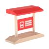 Menolana Kids Wooden Train Scene Props Building Set, Bus Stop view 1