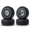 RCLIONS 1.9inch Beadlock Wheels and Tires with Foam Insert for 1/10 RC Car Axial SCX10,TRX4,D90 (Titanium) view 1