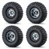RCLIONS 1.9inch Beadlock Wheels and Tires with Foam Insert for 1/10 RC Car Axial SCX10,TRX4,D90 (Titanium) view 2