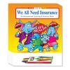 ZOCO  We All Need Insurance Coloring Books for Kids (50 Bulk Pack, With Crayons)  Educational Handouts for Insurance Agents & Financial Planners  Games, Puzzles, Activities view 1
