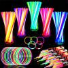 TURNMEON 960 Pack Ultra Bright Glow Sticks Bulk Party Pack Supplies Glow In The Dark Football Valentines Carnival Mardi Gras Day Party Favors Necklace Bracelet with Connector Light Up 14Hrs Long Last view 1