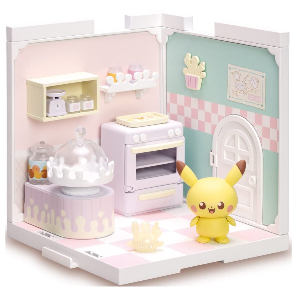 Takara Tomy Pokemon Pokepiece House Kitchen Mahomil & Pikachu