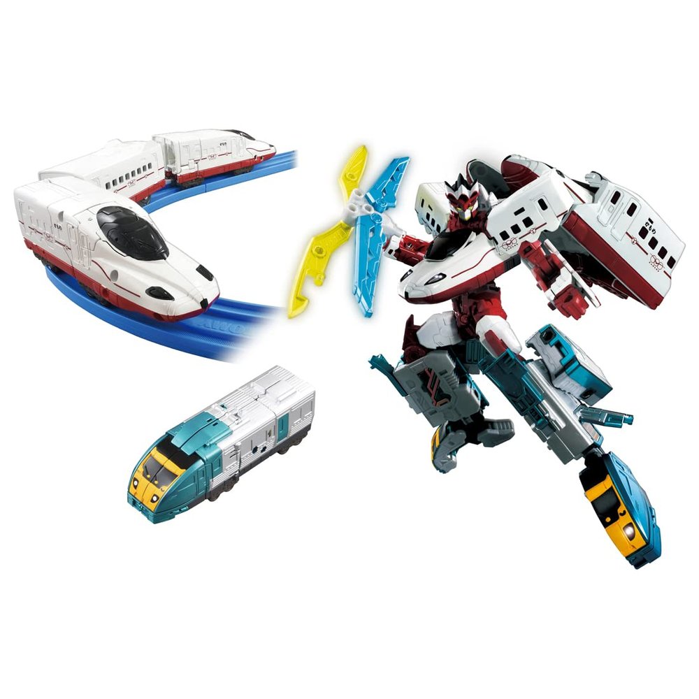 Takara Tomy Plarail Shinkansen Transforming Robot Shinkalion Z N700S Kamome & Zyliner 883 Sonic Nichirin Set, Train, Toy, Ages 3 and Up, Toy Safety Standards, ST Mark Certified