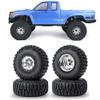 RCLIONS 1.9inch Beadlock Wheels and Tires with Foam Insert for 1/10 RC Car Axial SCX10,TRX4,D90 (Black+Silver) view 1