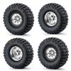 RCLIONS 1.9inch Beadlock Wheels and Tires with Foam Insert for 1/10 RC Car Axial SCX10,TRX4,D90 (Black+Silver) view 4