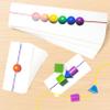 Stages Learning Language Builder Stringing Beads Kit Curriculum for Autism & Preschool 384 Wood Beads and 200 Patterning Flashcards, Classroom Set view 4