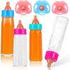 Seematn 7 Pcs Baby Doll Bottles Accessories Disappearing Doll Feeding Set Milk and Juice Bottles with Toy Pacifier Baby Bottle Toy for Kids Gift Reborn Accessories(Medium,Classic Style) view 1