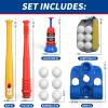 Bennol T Ball Set Toys for Ages 3-5 5-8, Kids Baseball Tee for Boys Toddlers Includes 6 Balls, Auto Ball Launcher, Outdoor Outside Sports T Balls Set Toys Gifts for 3 4 5 6 Year Old Boys Kids Toddlers view 4