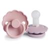 FRIGG Daisy SilkySoft Silicone Baby Pacifier | Made in Denmark | BPA-Free (Baby Pink/Soft Lilac, 6-18 Months) view 1