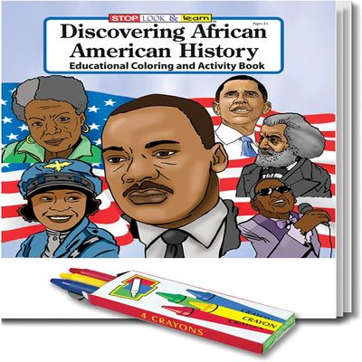 ZOCO Black History Kids Educational Coloring Books (50 Bulk Pack, with Crayons) African American History Month Handout Games, Puzzles, Activities for Kids