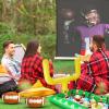 Inflatable Football Field Cooler Football Party Drink Cooler and 2 Pcs Inflatable Beach Balls Buffet for Party Favors for Birthday Sports Decorations view 3