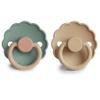 FRIGG Daisy SilkySoft Silicone Baby Pacifier | Made in Denmark | BPA-Free (Willow/Croissant, 6-18 Months) view 2