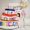 2pcs Happy Birthday Balloon Big 41" Foil Inflated Mylar Balloons for Birthday Party Supplies Baby Shower Decorations view 3