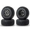 RCLIONS 1.9inch Beadlock Wheels and Tires with Foam Insert for 1/10 RC Car Axial SCX10,TRX4,D90 (Black) view 1