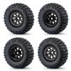 RCLIONS 1.9inch Beadlock Wheels and Tires with Foam Insert for 1/10 RC Car Axial SCX10,TRX4,D90 (Black) view 4