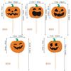 30 PCS Glitter Jack-O-Lantern Cupcake Toppers - Halloween Cupcake Picks for Kids Birthday Festival Party Cake Decorations view 2