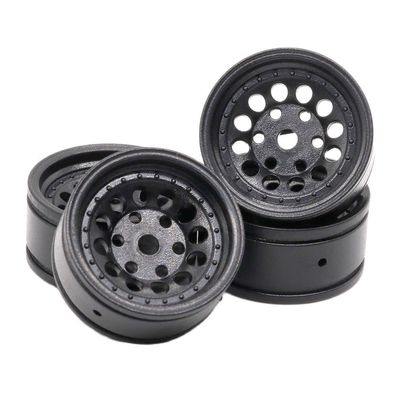 BAIJAC X01 Parts Plastic 18mm Wheels 1:32 Climbing Model (Color : 4Pcs Black)