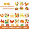 24 Sets Fall Craft Kits Cute Animals Crafts Stickers Bulk DIY Turkey Autumn Owl Ornament Decoration Maple Leaves Thanksgiving Art for Fall Autumn Halloween Home Classroom Game Activities Party Favors view 3