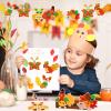 24 Sets Fall Craft Kits Cute Animals Crafts Stickers Bulk DIY Turkey Autumn Owl Ornament Decoration Maple Leaves Thanksgiving Art for Fall Autumn Halloween Home Classroom Game Activities Party Favors view 4