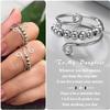 INERRWIX To My Daughter - Fidget Ring Anxiety Meditation Ring for Women Ring with Beads Spinner Adjustable Swivel Ring Fidget Jewelry Gift For Daughter Stepdaughter (to my daughter style2) view 2