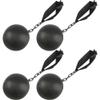 Cagemoga 4 Pack Halloween Prison Ball and Chain Plastic Ball Chain Props for Halloween Cosplay Prison Themed Party Costume Accessory view 1