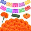 Funnlot Day Of The Dead Decorations Mexican Party Banners Marigold Flowers Ofrendas Dia De Los Muertos Day of The Dead Altar Decorations for Mexican Themed Party Decorations view 1