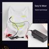 VICKYPOP Fox Cosplay Mask Halloween LED Mask Party Props (Pink) view 2