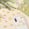 CHGCRAFT 100Pcs 5 Styles Miniature Kitchen Food Cheese Resin Simulation Cheesecake Models Gold Artificial Food DIY Decor Ornament for Dollhouse Kitchen Decoration DIY Accessory, 20x20x3mm view 4