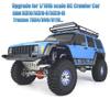 RCLIONS 1.9inch Aluminum Beadlock Wheels and Rubber Tires with Foam Insert for 1/10 RC Car Axial SCX10 90046,SCX10-III,TRX4,D90 (Matte Silver+Blue) view 3
