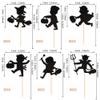 24 PCS Black Glitter Trick or Treat Cupcake Picks - Halloween Cupcake Toppers for Baby Shower, Kids Birthday Party Cake Decorations view 2