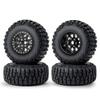 RCLIONS 1.9inch Aluminum Beadlock Wheels and Rubber Tires with Foam Insert for 1/10 RC Car Axial SCX10 90046,SCX10-III,TRX4,D90 (Black) view 1