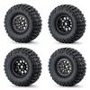 RCLIONS 1.9inch Aluminum Beadlock Wheels and Rubber Tires with Foam Insert for 1/10 RC Car Axial SCX10 90046,SCX10-III,TRX4,D90 (Black) view 2