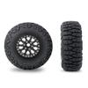 RCLIONS 1.9inch Aluminum Beadlock Wheels and Rubber Tires with Foam Insert for 1/10 RC Car Axial SCX10 90046,SCX10-III,TRX4,D90 (Black) view 3