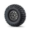 RCLIONS 1.9inch Aluminum Beadlock Wheels and Rubber Tires with Foam Insert for 1/10 RC Car Axial SCX10 90046,SCX10-III,TRX4,D90 (Black) view 4