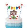 The Big One Cake Topper with Bass Fishes Sign view 1