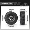 GoHobby 1/10 Scale RC Crawler 1.9 Aluminum Beadlock Wheels and Tires 4.72" 120mm Height Soft Great Grip for Traxxas TRX4 Axial SCX10 II III Redcat Gen 8 Rocks Mud (Style B) view 2