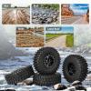 GoHobby 1/10 Scale RC Crawler 1.9 Aluminum Beadlock Wheels and Tires 4.72" 120mm Height Soft Great Grip for Traxxas TRX4 Axial SCX10 II III Redcat Gen 8 Rocks Mud (Style B) view 4