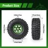 GoHobby 1/10 Scale RC Crawler 1.9 Aluminum Beadlock Wheels and Tires 4.72" 120mm Height Soft Great Grip for Traxxas TRX4 Axial SCX10 II III Redcat Gen 8 Rocks Mud (Style F) view 2