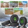 GoHobby 1/10 Scale RC Crawler 1.9 Aluminum Beadlock Wheels and Tires 4.72" 120mm Height Soft Great Grip for Traxxas TRX4 Axial SCX10 II III Redcat Gen 8 Rocks Mud (Style F) view 3