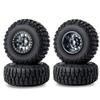 RCLIONS 1.9inch Aluminum Beadlock Wheels and Rubber Tires with Foam Insert for 1/10 RC Car Axial SCX10 90046,SCX10-III,TRX4,D90 (Titanium) view 1