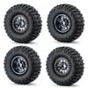 RCLIONS 1.9inch Aluminum Beadlock Wheels and Rubber Tires with Foam Insert for 1/10 RC Car Axial SCX10 90046,SCX10-III,TRX4,D90 (Titanium) view 4