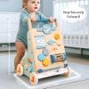 PairPear Wooden Baby Walker, Baby Push Walker, Montessori Walker Toy with Activity Center for Girls Boys, Adjustable Speed Baby Walker for Kids Development view 3