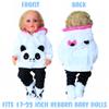 Reborn Baby Dolls Clothes 20 inch Outfit Accessories for 17-22 Inch Newborn Baby Doll GirlPanda 4pcs Set  view 3