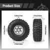 GoHobby 1/10 Scale RC Crawler 1.9 Aluminum Beadlock Wheels and Tires 4.72" 120mm Height Soft Great Grip for Traxxas TRX4 Axial SCX10 II III Redcat Gen 8 Rocks Mud (Style D) view 2