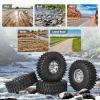 GoHobby 1/10 Scale RC Crawler 1.9 Aluminum Beadlock Wheels and Tires 4.72" 120mm Height Soft Great Grip for Traxxas TRX4 Axial SCX10 II III Redcat Gen 8 Rocks Mud (Style D) view 4