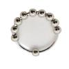 Biuhapiy 925 Silver Ladies Anti-Anxiety Ring Bead Rings Men's Ladies Rotational Stress Anxiety Relief Ring (size 6, steel color) view 1